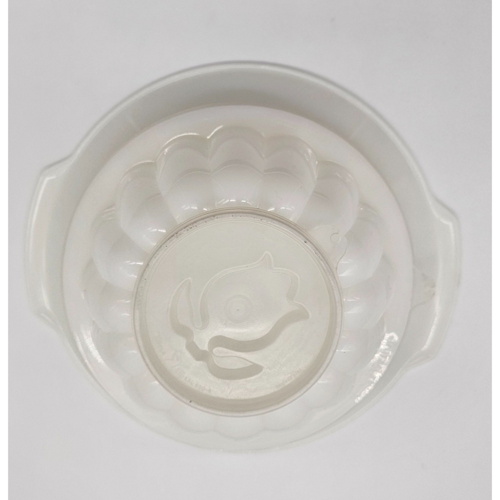 Tupperware Jel-N-Serve Vintage White Gelatin Mold Set 620 3 Piece Tulip Design - Picture 5 of 7